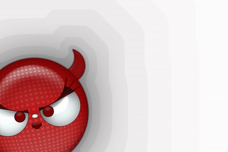 Red Devil Character — Angry