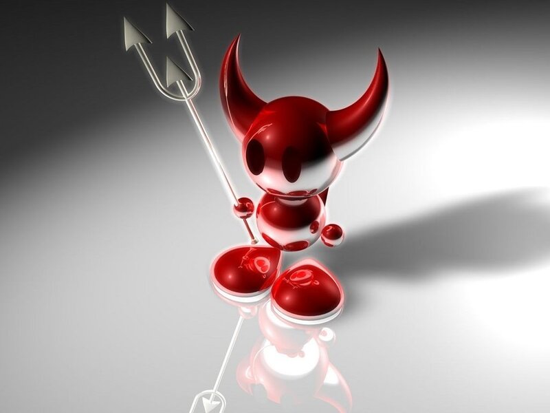 Red Devil Character — Dramatic, 3d Render