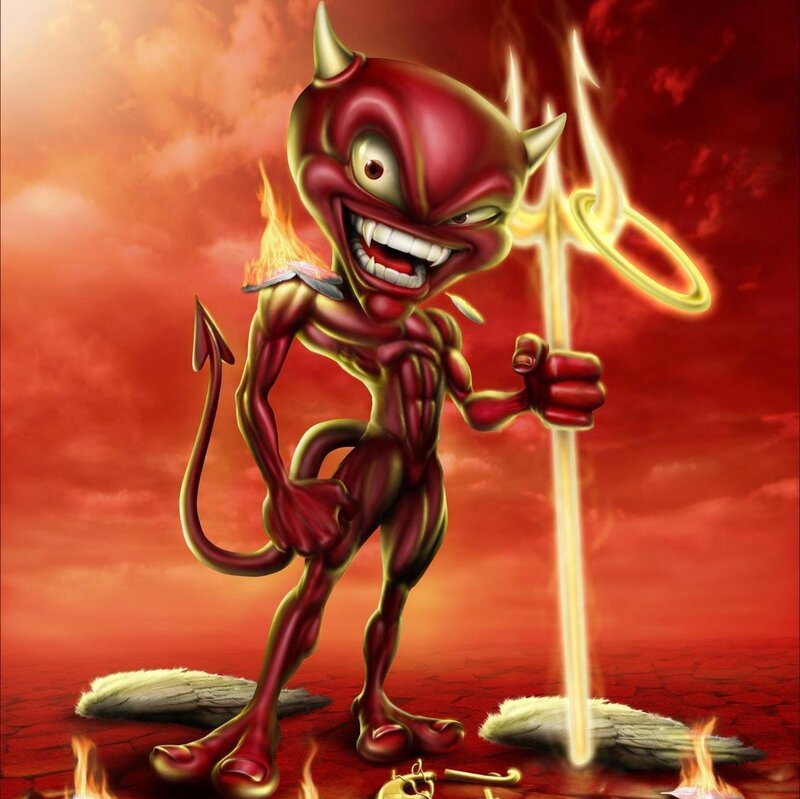 Red Devil Character — Dramatic