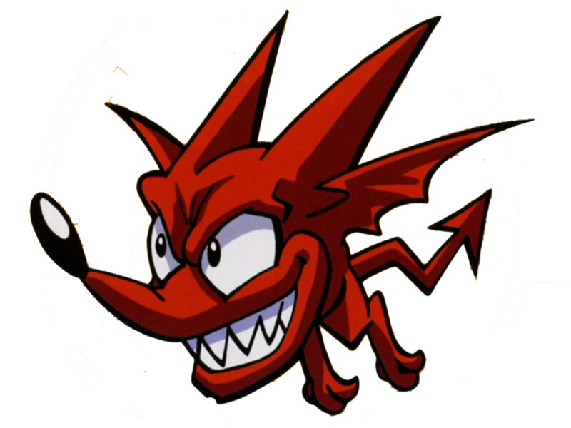 Red devil character illustration