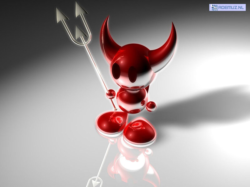 Red Devil Character — Playful, 3d Render