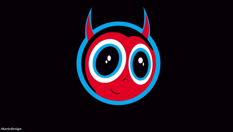 Red Devil Character — Playful