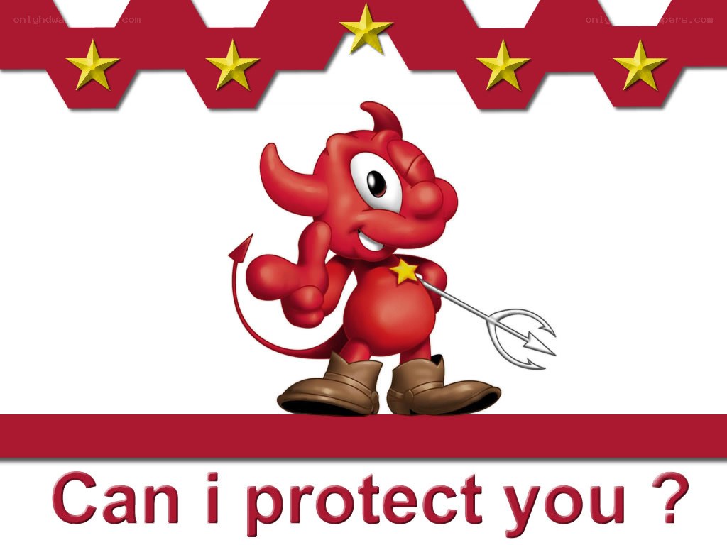 red devil character with trident