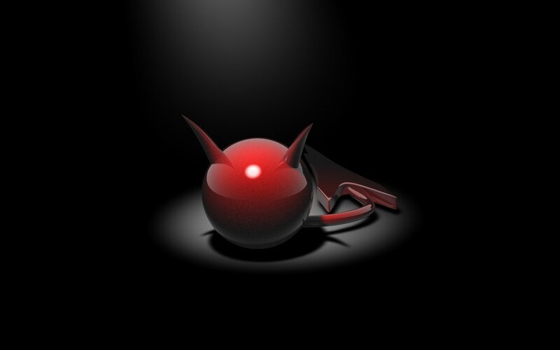 Red Devil Figurine — Black