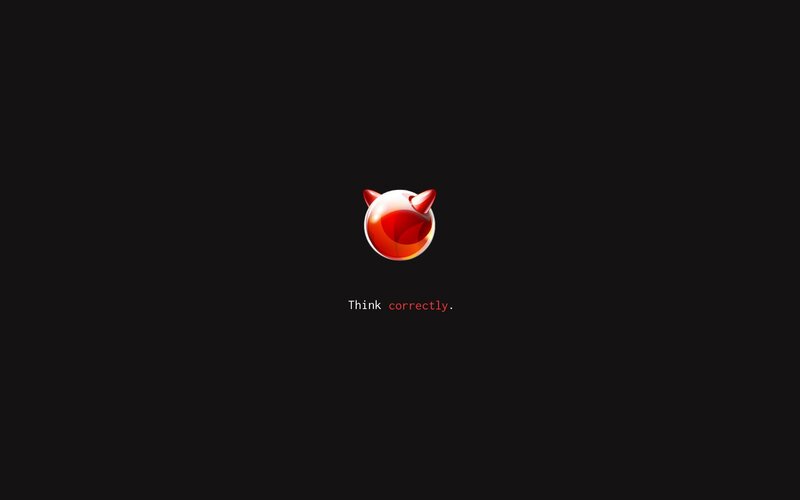 Red Devil Icon — Black, Minimalist