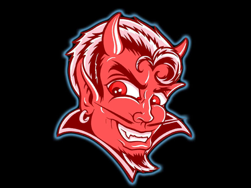 red devil mascot logo