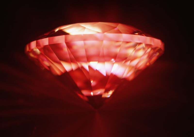 Red diamond gemstone