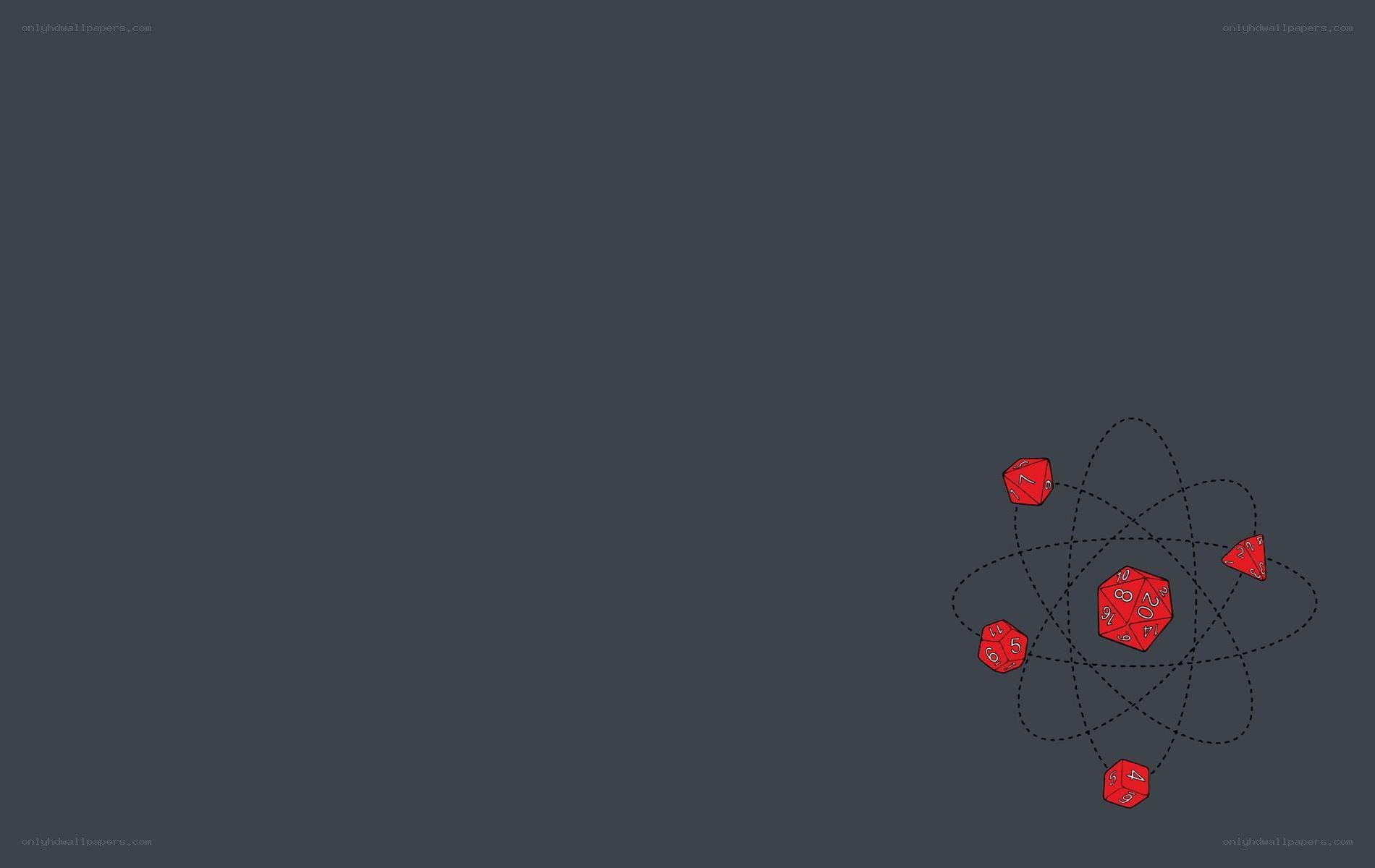 Red dice atom model