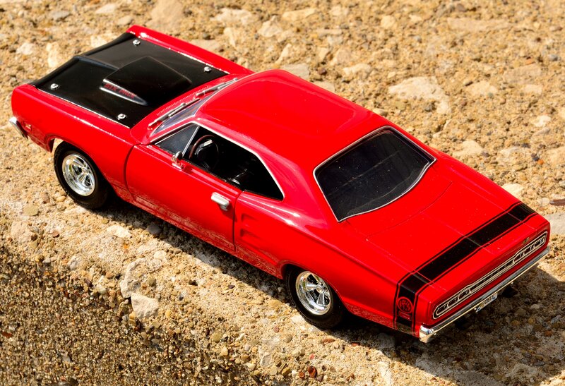 Red Die-cast Car — Static, Afternoon