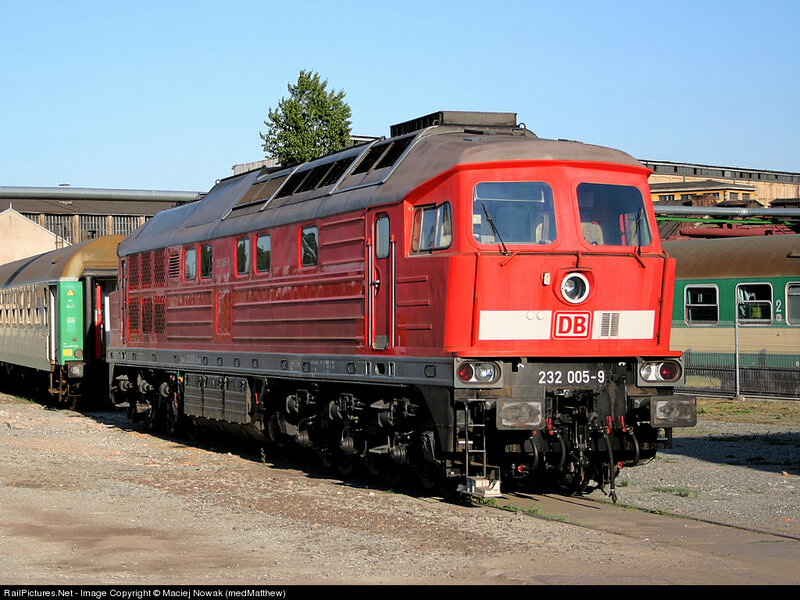 Red Diesel Locomotive — Calm