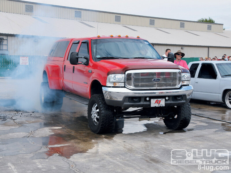Red Diesel Truck — Dramatic