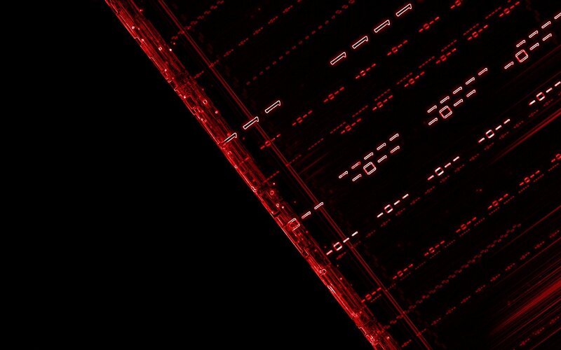 Red Digital Code Matrix