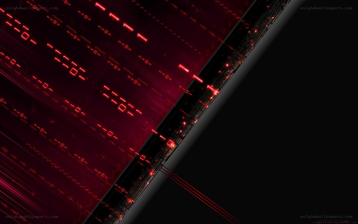 red digital data stream
