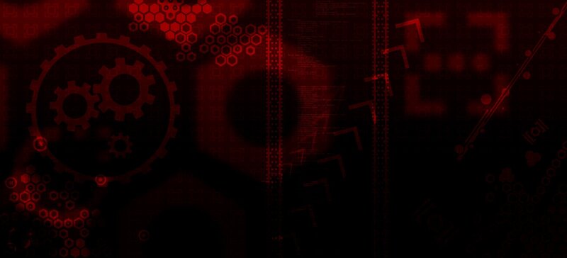 red digital gear pattern