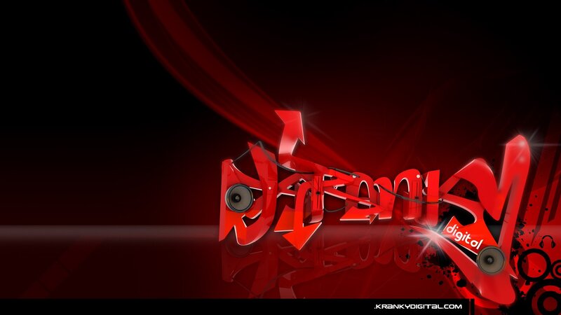 red digital graffiti art
