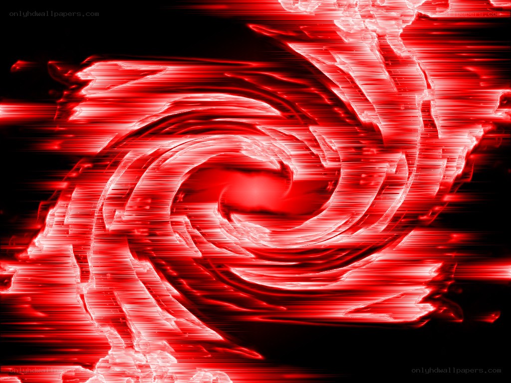 red digital spiral vortex