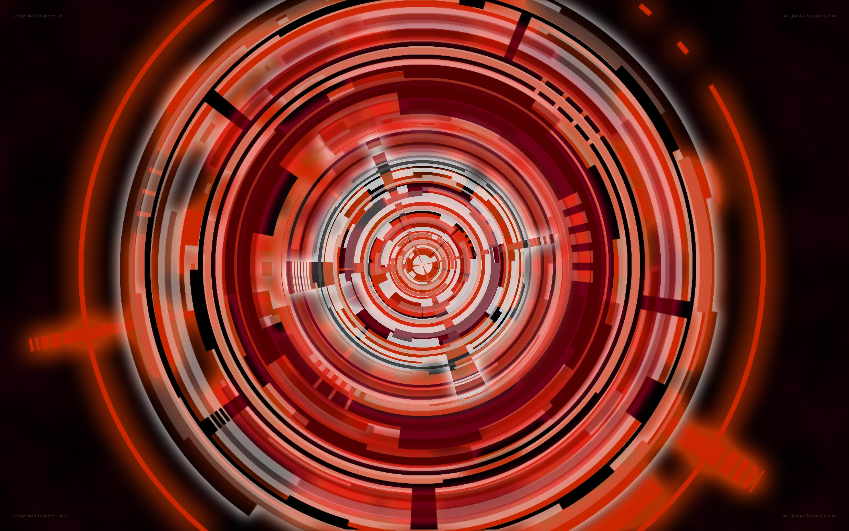 red digital tunnel animation
