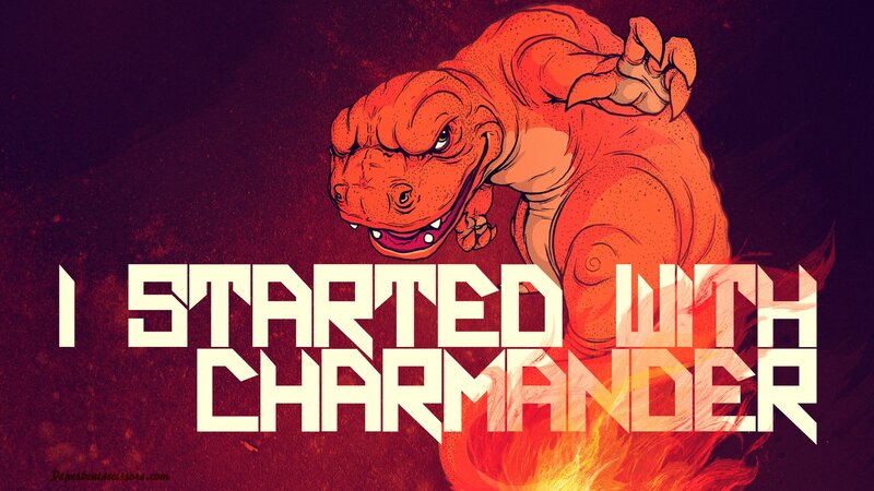 Red Dinosaur Character — Dramatic, Digital Art