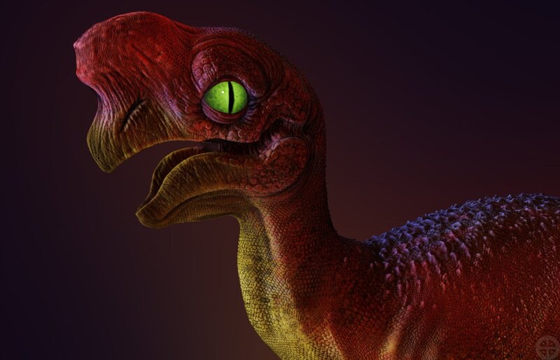 Red Dinosaur Head