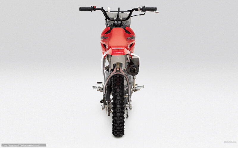 red dirt bike from rear