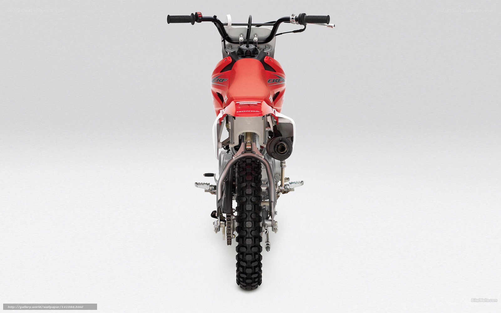 red dirt bike from rear