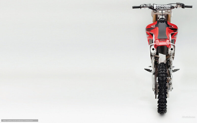 Red Dirt Bike — Neutral, Photograph, Handlebars, Exhaust Pipes
