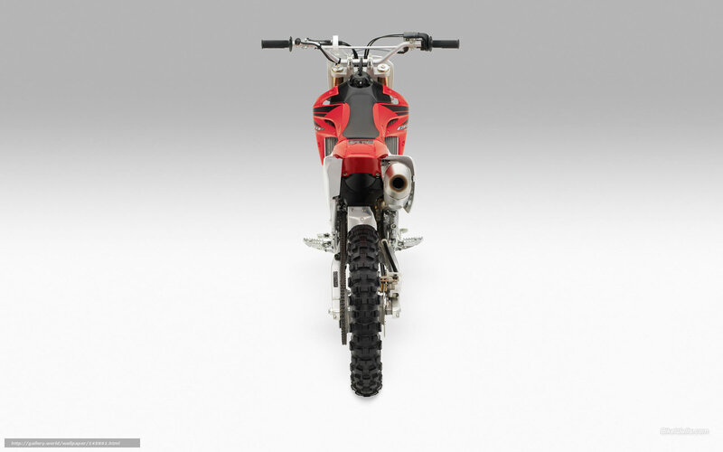 Red Dirt Bike — Neutral, Photograph, Handlebars, Exhaust, Tire