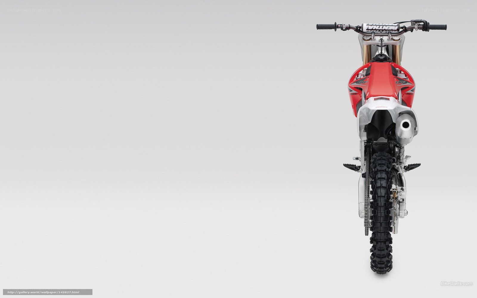 red dirt bike rear view