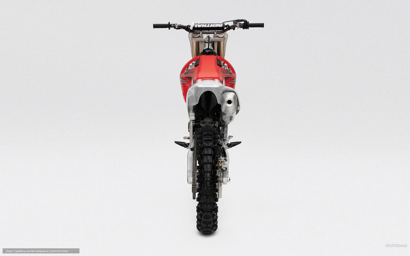 red dirt bike rear view