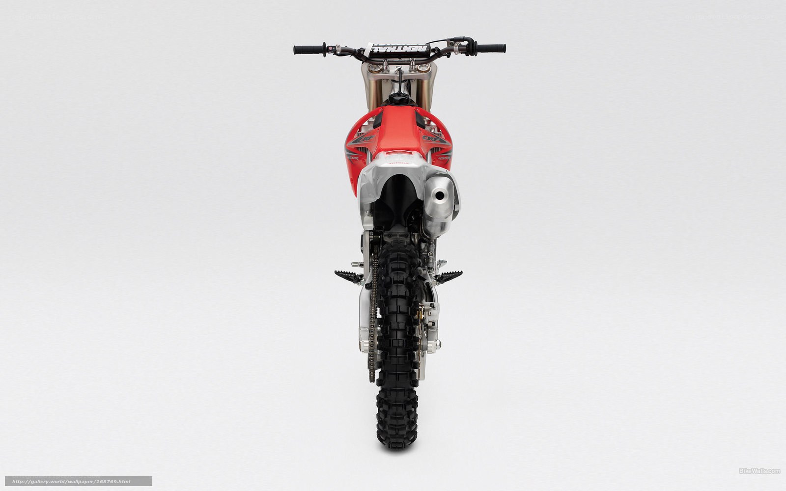 red dirt bike rear view