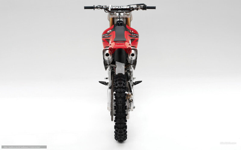 red dirt bike rear view