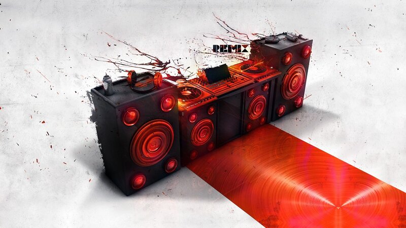 Red DJ equipment explosion