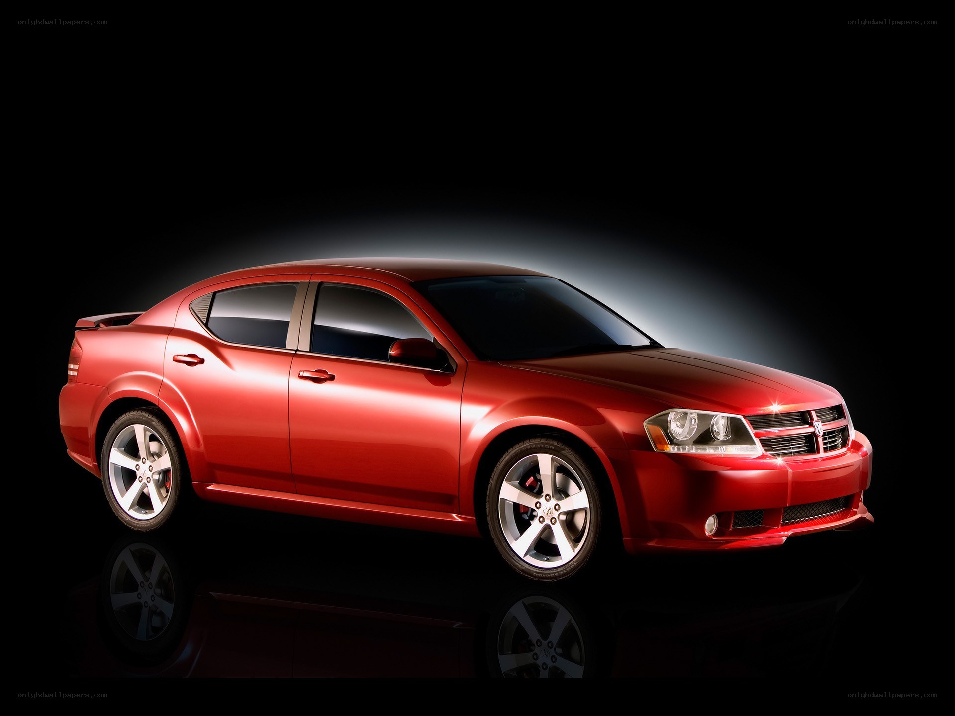 Red Dodge Avenger sedan