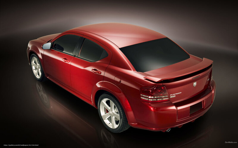 Red Dodge Avenger Sedan — Dramatic