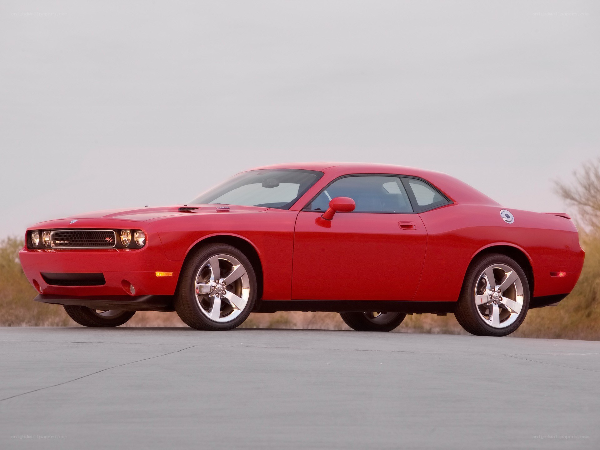 Red Dodge Challenger coupe