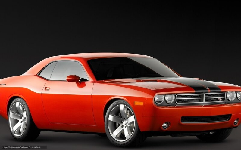 Red Dodge Challenger — Dramatic, 3d Render