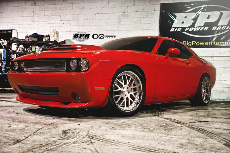 Red Dodge Challenger — Dramatic, Photograph, Car, Wheels