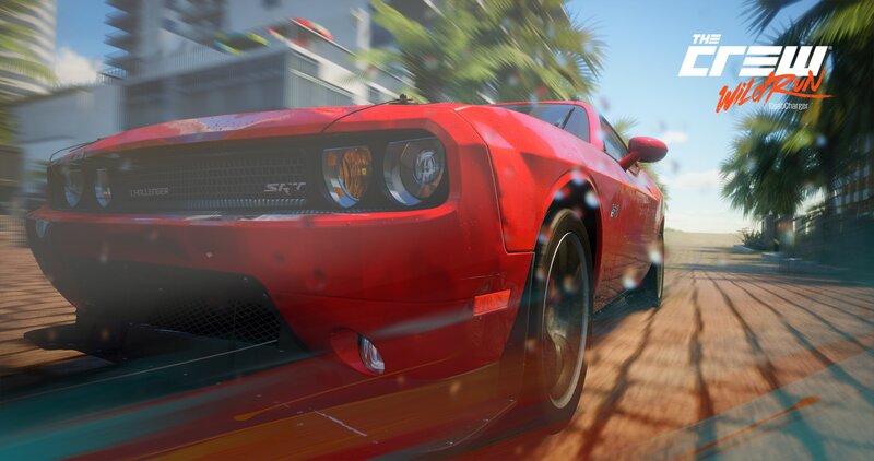 Red Dodge Challenger — Dynamic, Afternoon, 3d Render