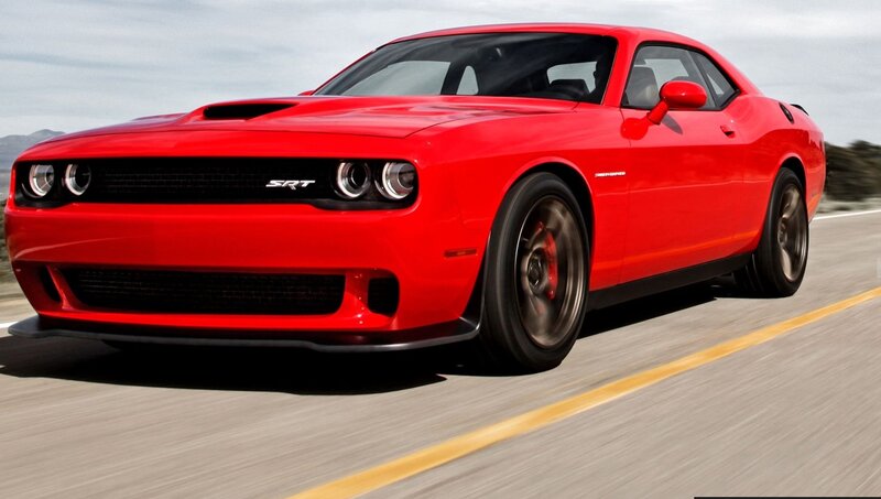Red Dodge Challenger — Dynamic, Afternoon, Photograph