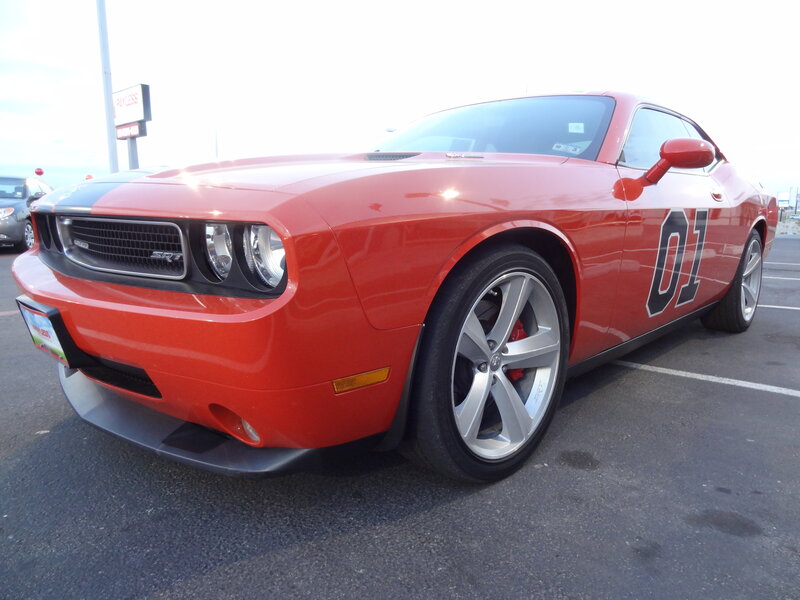 Red Dodge Challenger — Neutral, Afternoon, Photograph