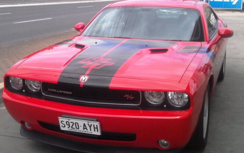 Red Dodge Challenger — Neutral, Photograph