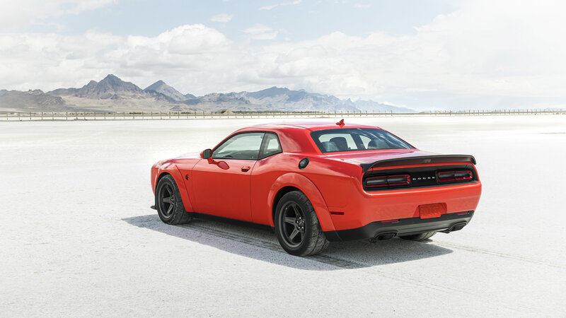 Red Dodge Challenger — Open, Afternoon