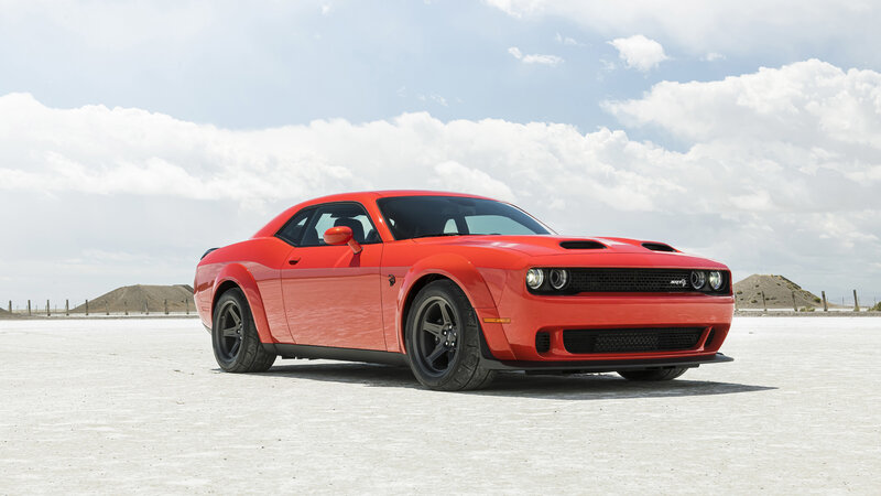 Red Dodge Challenger — Open