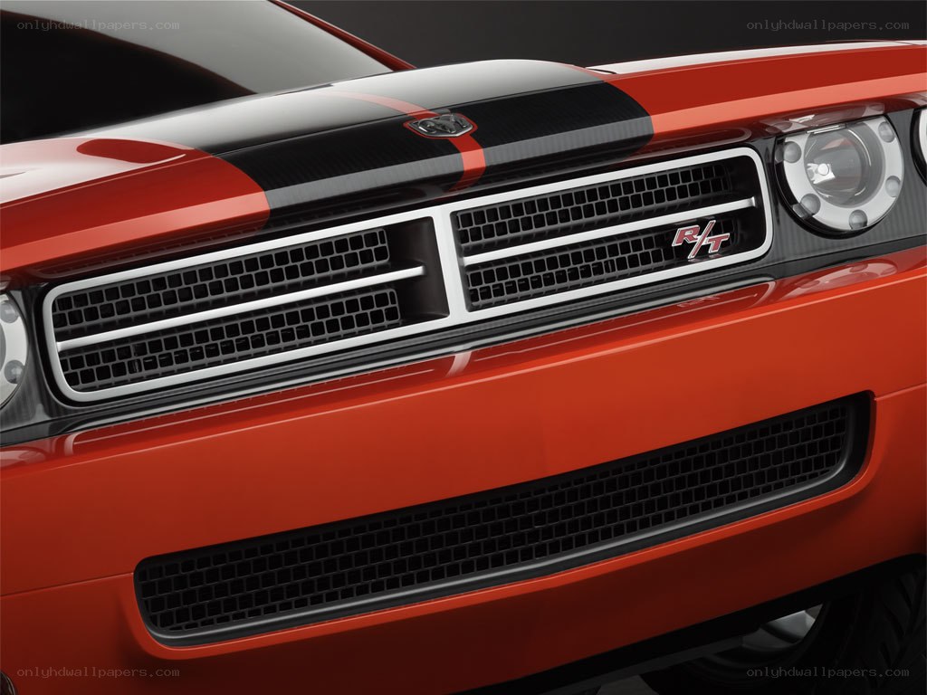 Red Dodge Challenger R/T front