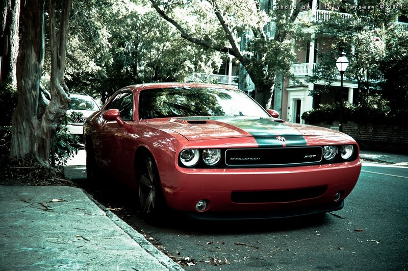 Red Dodge Challenger — Serene