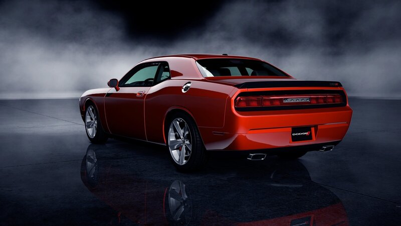 Red Dodge Challenger — Smoke