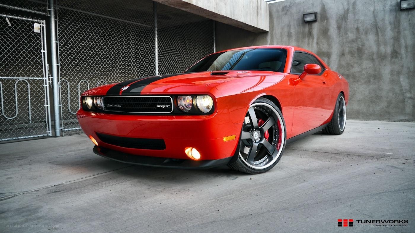 Red Dodge Challenger SRT