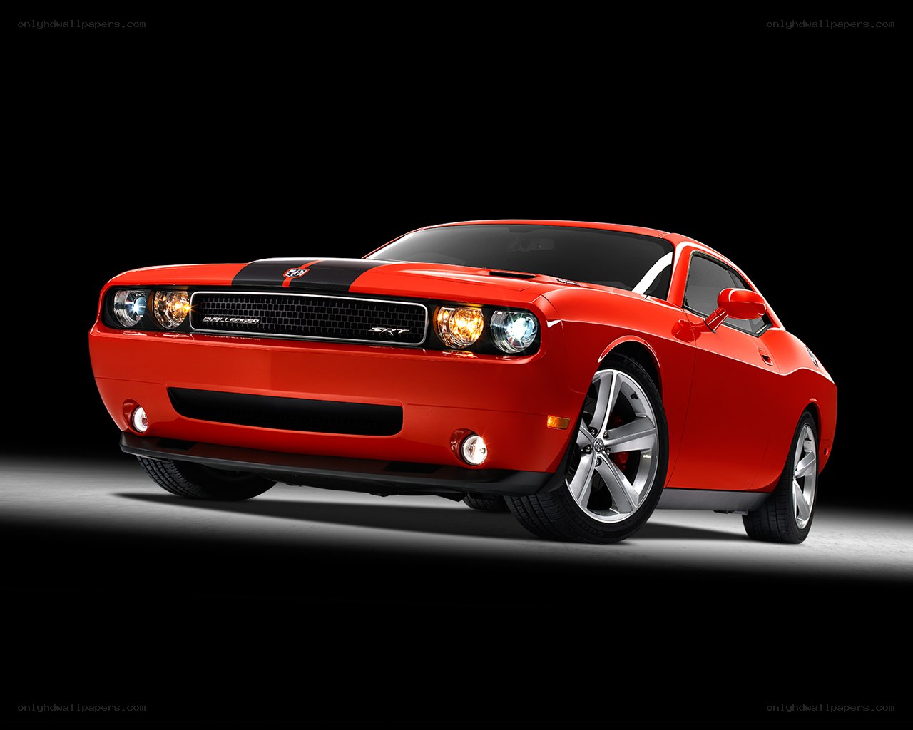 Red Dodge Challenger SRT
