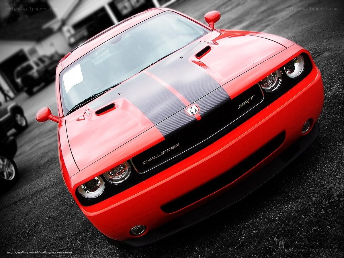 Red Dodge Challenger SRT