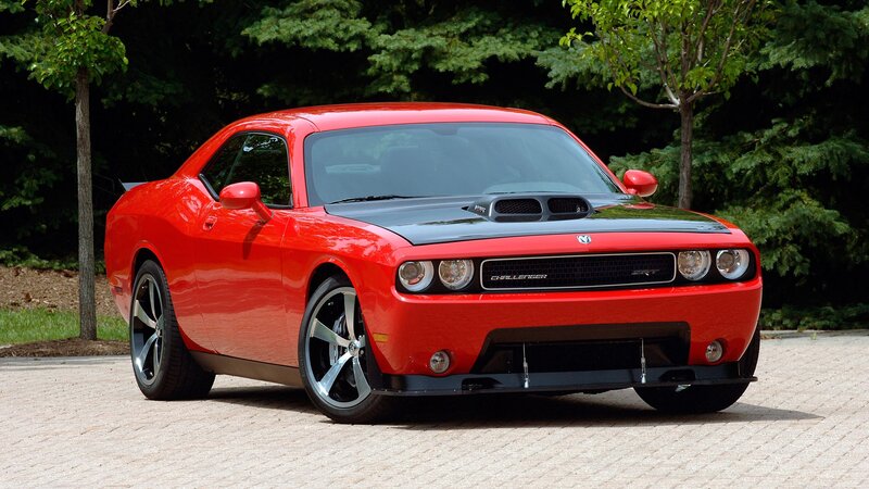 Red Dodge Challenger SRT8